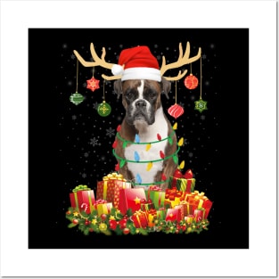 Boxer Christmas Gift t-shirt Dog Lover Christmas Gift Posters and Art